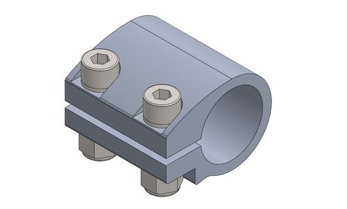 ALUMINIUM CLAMP FOR 30MM PIPE- BLACK ANODIZED