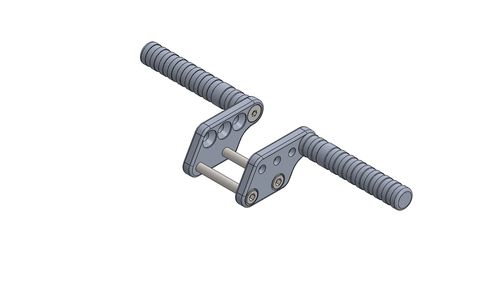 FOOTREST MOTORSPORT - BLACK ALUMINIUM