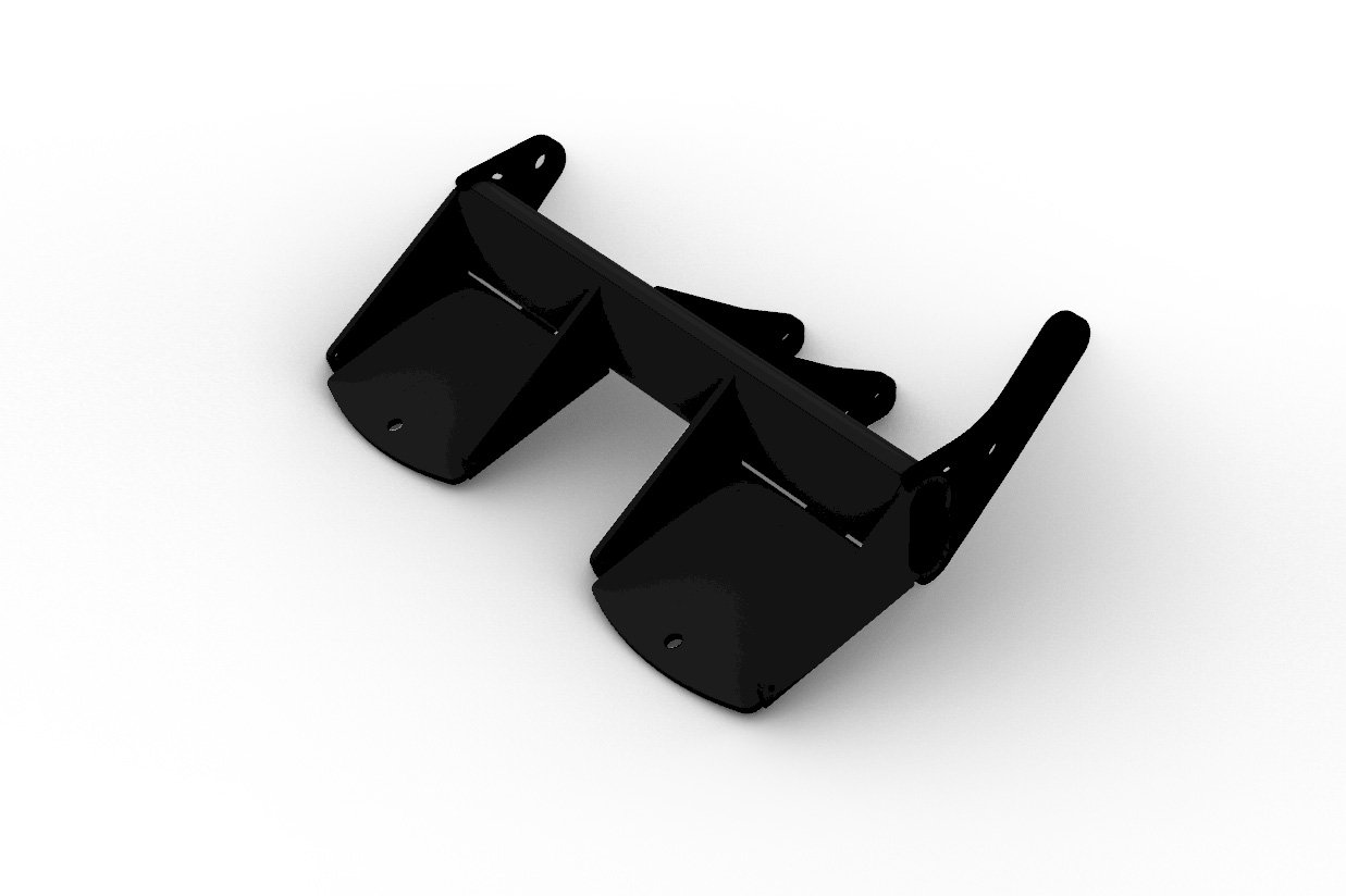 ONE-PIECE MINI ADJUSTABLE FOOTREST BLACK - COMPLETE