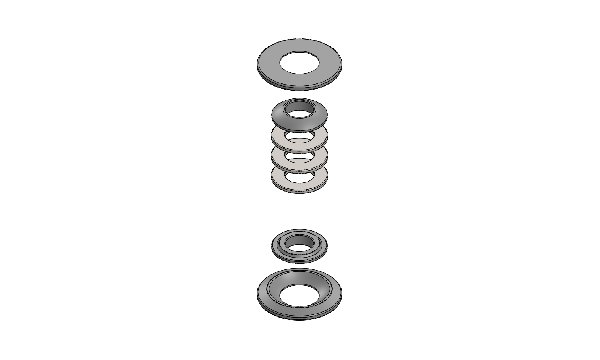 SPACER KIT L=38mm O 10mm FOR STUB AXLE