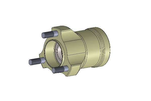 FRONT MAGNESIUM HUB 25mm FOR STUB AXLES INT.58mm L=75mm COMPLETE