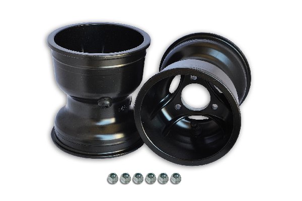 EUROSTAR WHEELS SET (2PC) REAR 104x68 WHEELBASE 58 MINI/BABY ALUMINIUM Interasse 58mm, Canale 68MM